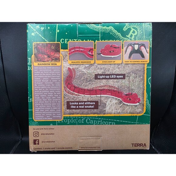 RC Infrared Control Snake Rainbow Boa Toy With Realistic Movement & LED Eyes - Picture 5 of 6